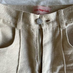 Lisa Says Gah Jean in Ivory Flannel (Size 24) NWOT